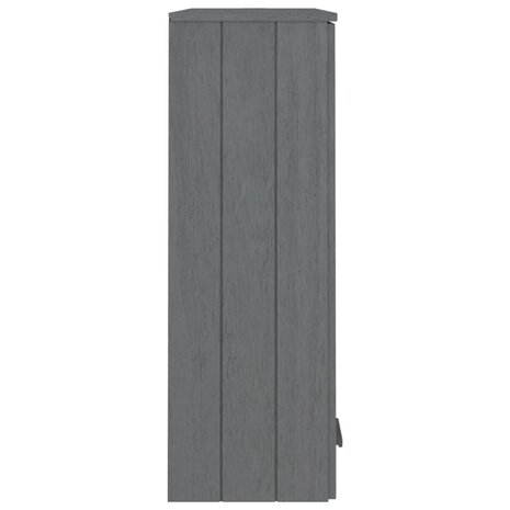 Opzetkast HAMAR 85x35x100 cm massief grenenhout donkergrijs 5