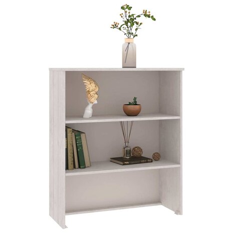 Opzetkast HAMAR 85x35x100 cm massief grenenhout wit 1