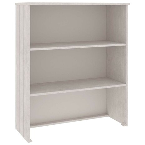 Opzetkast HAMAR 85x35x100 cm massief grenenhout wit 2