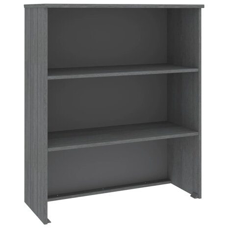 Opzetkast HAMAR 85x35x100 cm massief grenenhout donkergrijs 2
