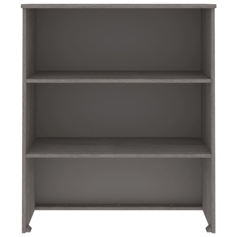 Opzetkast HAMAR 85x35x100 cm massief grenenhout lichtgrijs 3