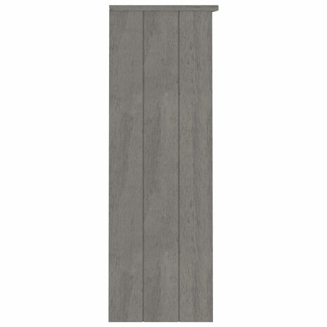Opzetkast HAMAR 85x35x100 cm massief grenenhout lichtgrijs 4