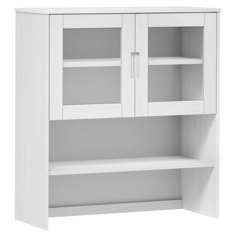 Opzetkast MOLDE 90x35x100 cm massief grenenhout wit 2