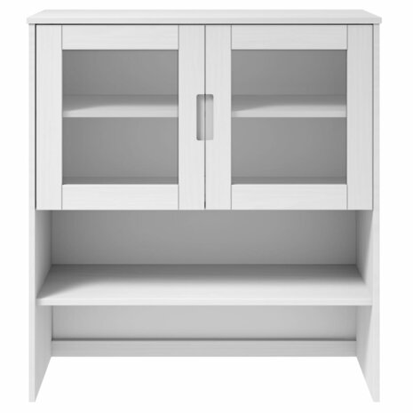 Opzetkast MOLDE 90x35x100 cm massief grenenhout wit 4