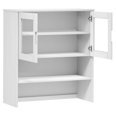 Opzetkast MOLDE 90x35x100 cm massief grenenhout wit 5