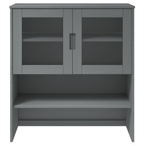 Opzetkast MOLDE 90x35x100 cm massief grenenhout grijs 4