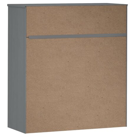Opzetkast MOLDE 90x35x100 cm massief grenenhout grijs 7