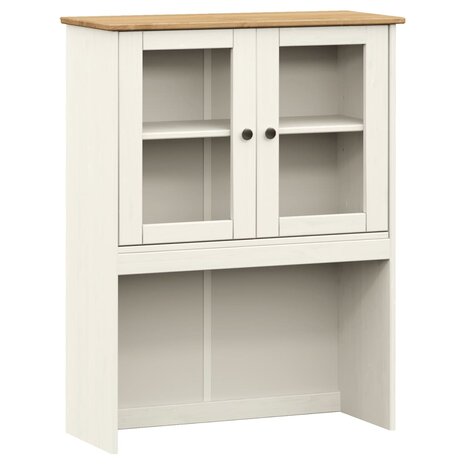 Opzetkast VIGO 78x30x100 cm massief grenenhout wit 2