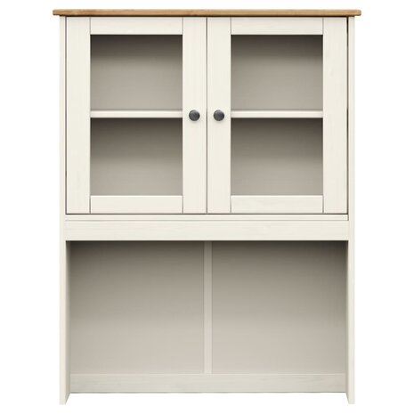 Opzetkast VIGO 78x30x100 cm massief grenenhout wit 4