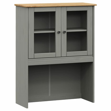 Opzetkast VIGO 78x30x100 cm massief grenenhout grijs 2