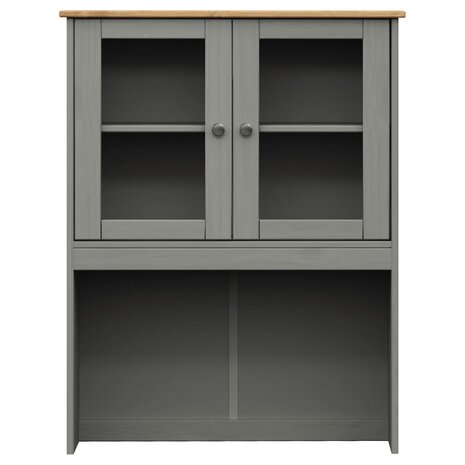 Opzetkast VIGO 78x30x100 cm massief grenenhout grijs 4