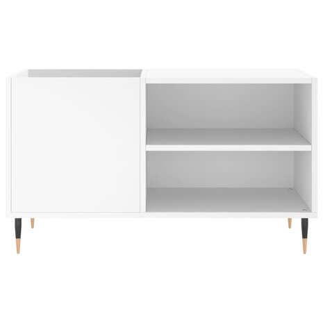 Platenkast 85x38x48 cm bewerkt hout wit 4