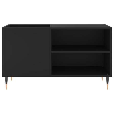 Platenkast 85x38x48 cm bewerkt hout zwart 4