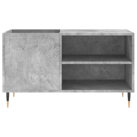 Platenkast 85x38x48 cm bewerkt hout betongrijs 4