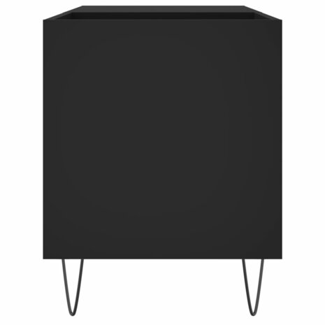 Platenkast 85x38x48 cm bewerkt hout zwart 5