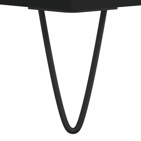 Platenkast 85x38x48 cm bewerkt hout zwart 7