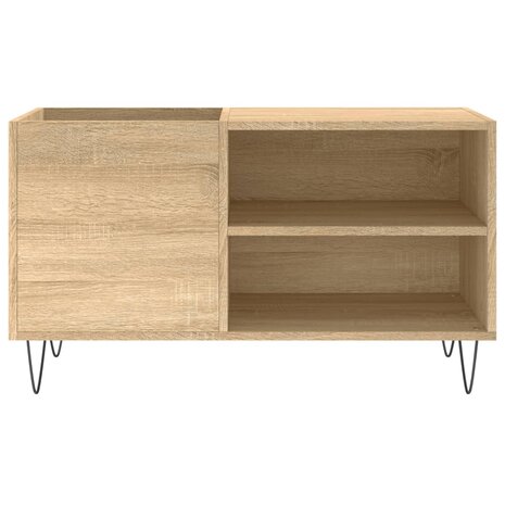 Platenkast 85x38x48 cm bewerkt hout sonoma eikenkleurig 4