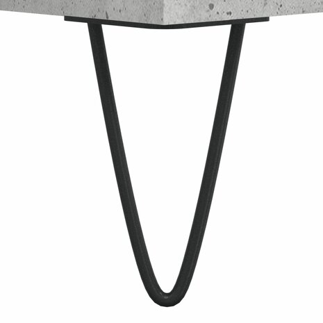 Platenkast 85x38x48 cm bewerkt hout betongrijs 7