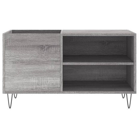 Platenkast 85x38x48 cm bewerkt hout grijs sonoma eikenkleurig 4