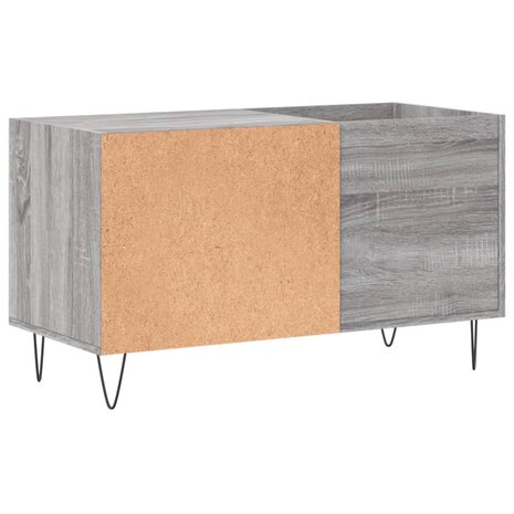 Platenkast 85x38x48 cm bewerkt hout grijs sonoma eikenkleurig 6