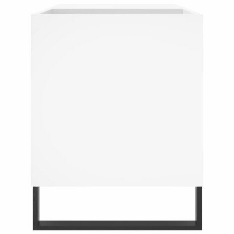 Platenkast 85x38x48 cm bewerkt hout wit 5