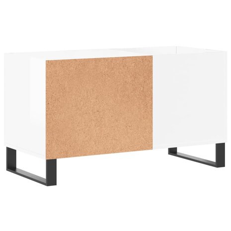 Platenkast 85x38x48 cm bewerkt hout hoogglans wit 6