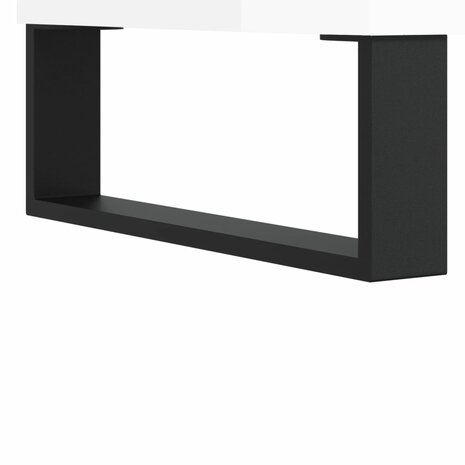 Platenkast 85x38x48 cm bewerkt hout hoogglans wit 7