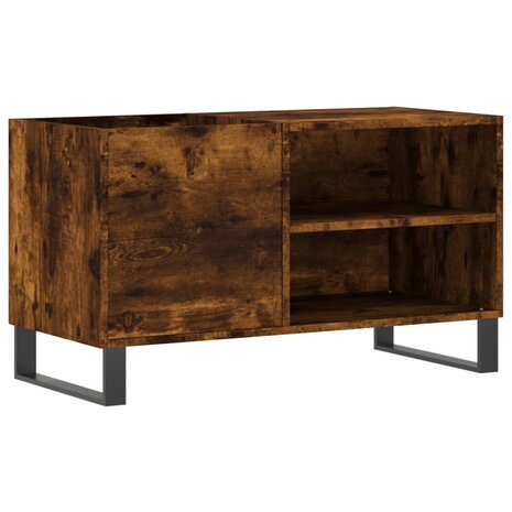 Platenkast 85x38x48 cm bewerkt hout gerookt eikenkleurig 2