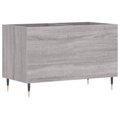 Platenkast 74,5x38x48 cm bewerkt hout grijs sonoma eikenkleurig 2