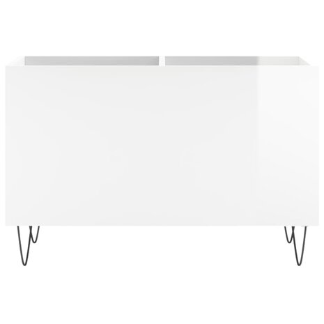 Platenkast 74,5x38x48 cm bewerkt hout hoogglans wit 4