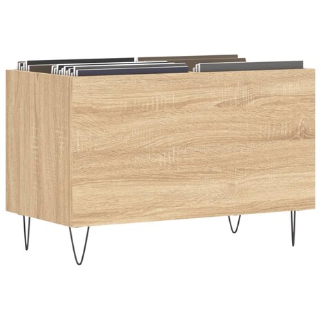 Platenkast 74,5x38x48 cm bewerkt hout sonoma eikenkleurig 3