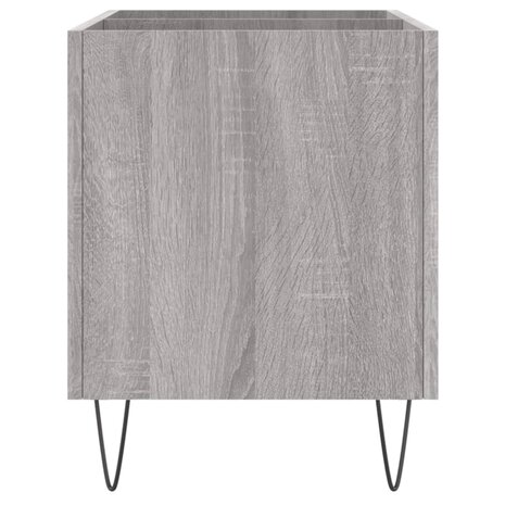 Platenkast 74,5x38x48 cm bewerkt hout grijs sonoma eikenkleurig 5