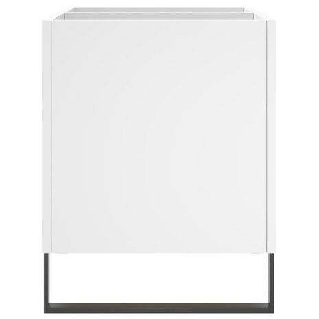 Platenkast 74,5x38x48 cm bewerkt hout wit 5
