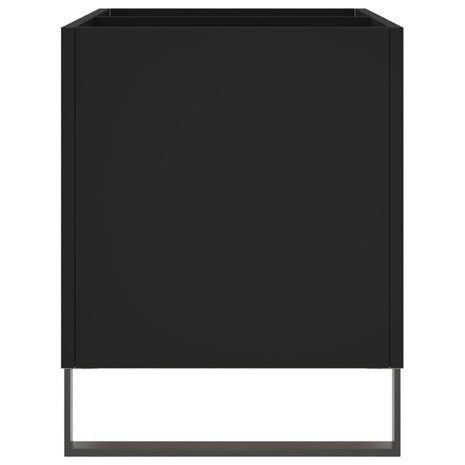 Platenkast 74,5x38x48 cm bewerkt hout zwart 5
