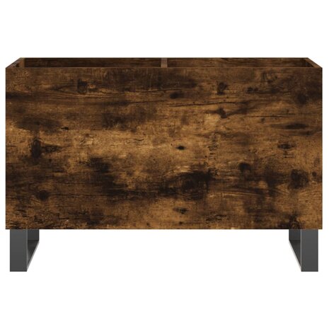 Platenkast 74,5x38x48 cm bewerkt hout gerookt eikenkleurig 4
