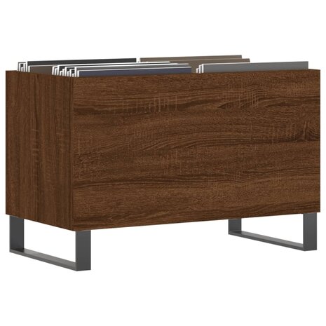 Platenkast 74,5x38x48 cm bewerkt hout bruin eikenkleur 3
