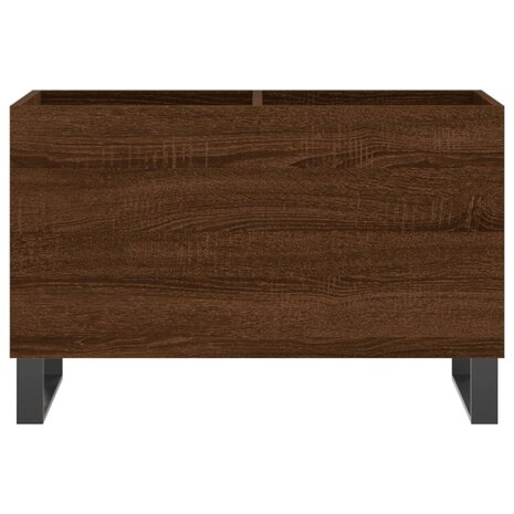 Platenkast 74,5x38x48 cm bewerkt hout bruin eikenkleur 4