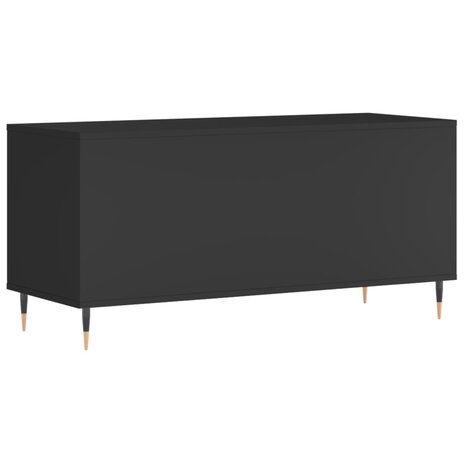 Platenkast 100x38x48 cm bewerkt hout zwart 6