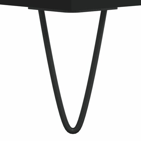 Platenkast 100x38x48 cm bewerkt hout zwart 7