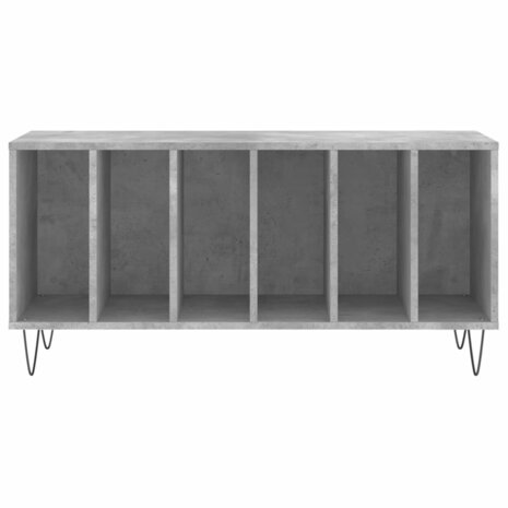 Platenkast 100x38x48 cm bewerkt hout betongrijs 4