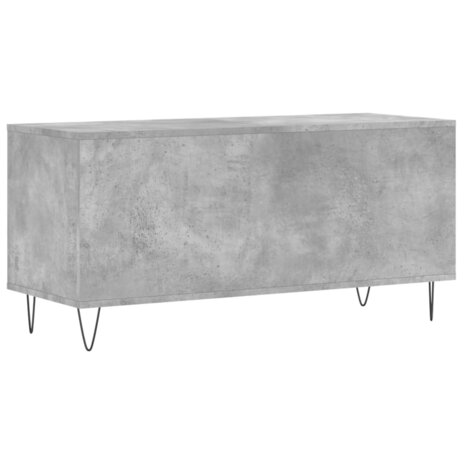 Platenkast 100x38x48 cm bewerkt hout betongrijs 6