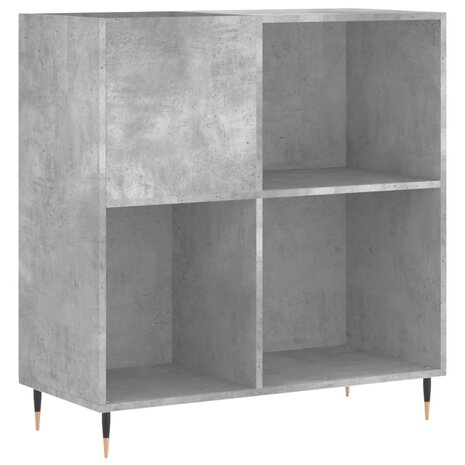 Platenkast 84,5x38x89 cm bewerkt hout betongrijs 2