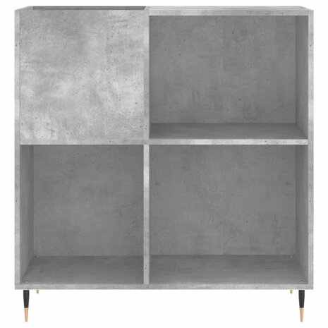 Platenkast 84,5x38x89 cm bewerkt hout betongrijs 4