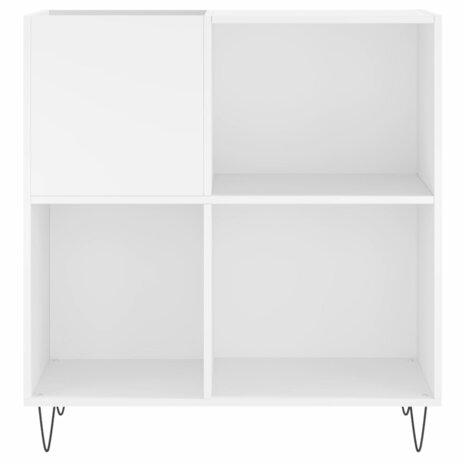 Platenkast 84,5x38x89 cm bewerkt hout wit 4
