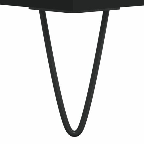 Platenkast 84,5x38x89 cm bewerkt hout zwart 8