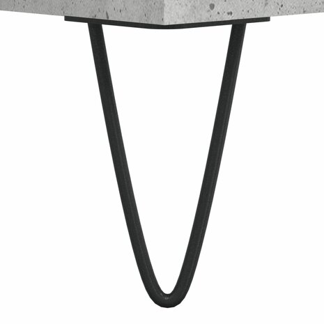 Platenkast 84,5x38x89 cm bewerkt hout betongrijs 8
