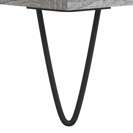 Platenkast 84,5x38x89 cm bewerkt hout grijs sonoma eikenkleurig 8