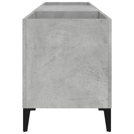 Platenkast 121x38x48 cm bewerkt hout betongrijs 6