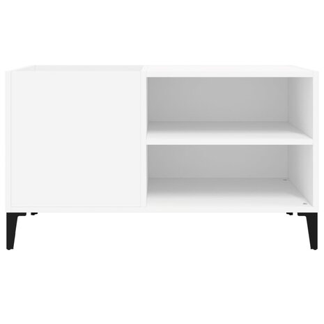 Platenkast 84,5x38x48 cm bewerkt hout wit 5
