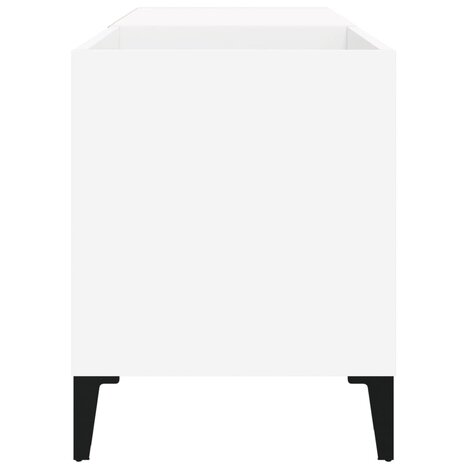 Platenkast 84,5x38x48 cm bewerkt hout wit 6